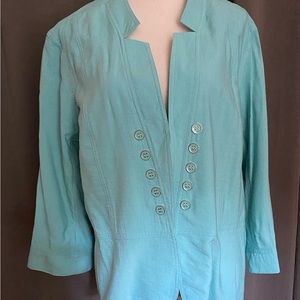 Teal Sea Foam Green Jacket MULTIPLES XL NWOT